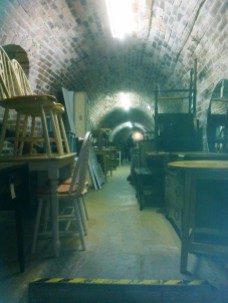 Downstairs in the vaulted cellar of Reed's