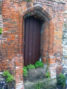 Lovely shaped brick door surround