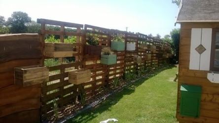 Garden fence and planters